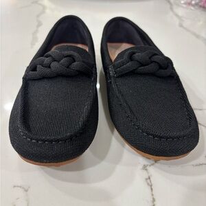 Women’s Rothy’s Black The Braid Driver Loafers, size 8.